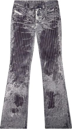 Diesel Retty pinstripe straight jeans - women - Elastane/FSC Viscose - 38 - Black