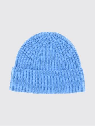 Lisa Yang Ribbed 100% Cashmere Beanie Hat with Turn-up Cuff