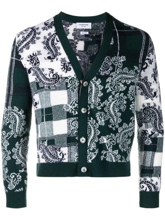 Thom Browne Vest met jacquard - Groen
