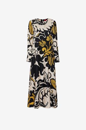 La DoubleJ Langes Seidentwillkleid Swing Marea