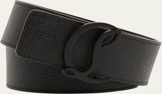 Christian Louboutin Mens Mooncrest-Buckle Reversible Leather Belt