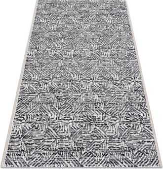 RugsX Rugsx - Alfombra Color 47373960 Sisal Laberinto Gris / Beige Beige 200x290 Cm
