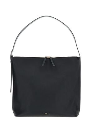 A.P.C. Black Vera Smooth Leather Shoulder Bag