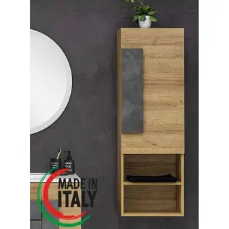 Feridras Feridras - Pensile Bagno Stile Industrial Sospeso H. 135 Rovere Effetto Legno