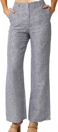 Olivaceous Persephone Striped Pants In Black/beige Stripe