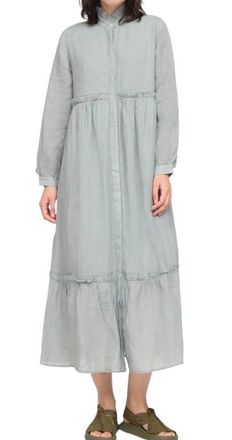 Sea New York Ruffled Sage Green Midi Dress Size S