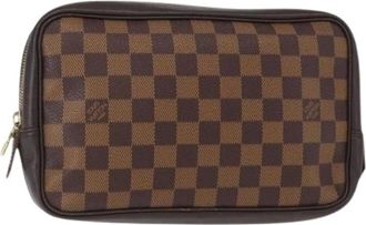 Louis Vuitton Pre-owned Clutches, female, Brown, Size: ONE SIZE Pre-owned Vintage Canvas Clutch