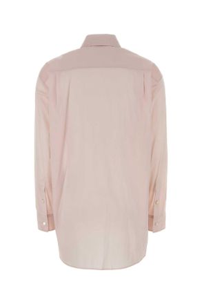Jil Sander Womens Pastel Pink Muslin Oversize Shirt Seashell Exterior: Cotton Camicie