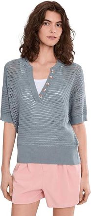 Varley Callie Knit Womens Sweater Wind Blue : XXS, Cotton