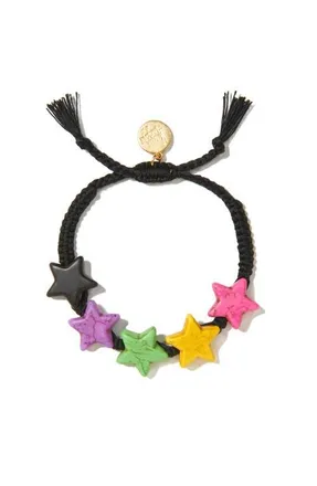Venessa Arizaga Rainbow Stars Bracelet in Black at Nordstrom