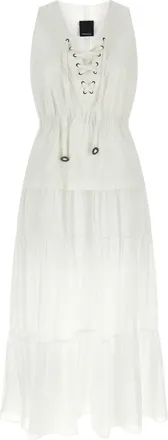 Pinko White Cotton Long Womens Dress