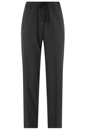 Maison Margiela Anthracite Elastic Waist Drawstring Wool-Blend Trousers