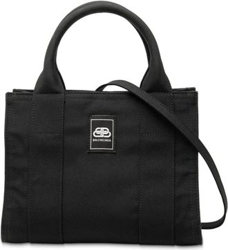 Balenciaga Pre-owned Handbags, female, Black, Size: ONE SIZE Pre-owned Canvas Tote Bag