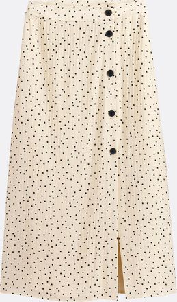 La Redoute Collections Lange rok met knopen in stippenprint