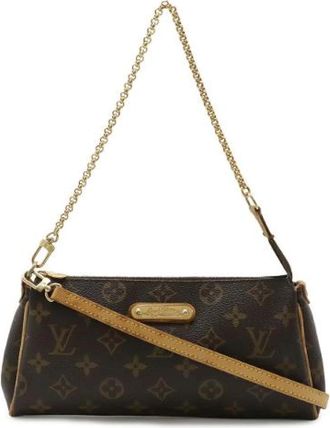 Louis Vuitton Pre-owned Monogram Eva Accessory Pouch - Dames - Vintage Schoudertas - Bruin - ONE Size - Vintage