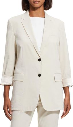 Theory U.Eco Linen Blend Jacket in Sand - E0S at Nordstrom Rack, Size 4