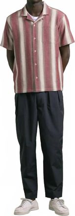 Kestin Crammond Short Sleeve Shirt In Red Brown