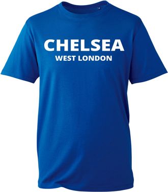 Generic Chelsea West London T-Shirt - Minimalist City Pride Tee - Urban Graphic Shirt for UK Locals, Football Fans, and London Lovers (Royal, XL Years)