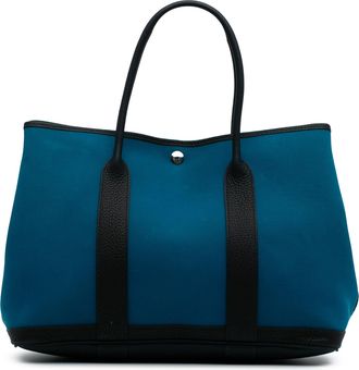 Hermès Pre-owned Womens Canvas Tote Bag - Teal Textile - One Size