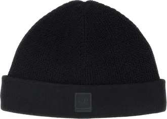 C.P. Company Black Solid Beanie Hat