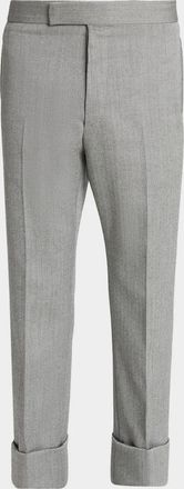 Thom Browne Men & apos;s Wool Herringbone Backstrap Trousers