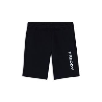 Freddy Pantaloni corti unisex in jersey misto cotone con maxi logo