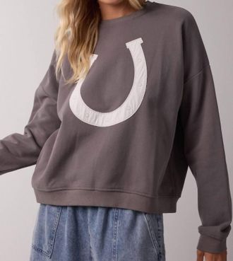 Wishlist Horseshoe Crewneck Sweatshirt In Charcoal
