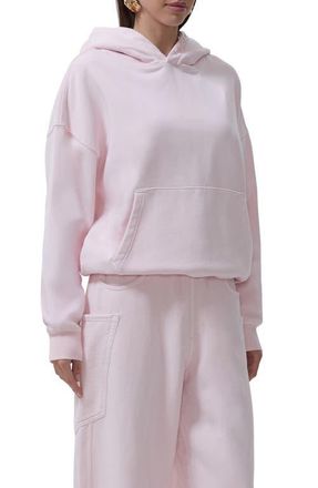 AFRM Blake Cotton Hoodie in Mauve Morn at Nordstrom, Size X-Small