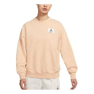 Nike Jordan (WMNS) Air Jordan Logo Knitting Round-Neck Swea Orange DM5190-268