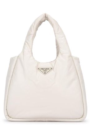 Prada White Soft medium tote bag
