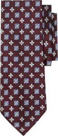 Brooks Brothers Zijden stropdas met micro-effect - Heren - Stropdassen - Rood - ONE Size - Accessoires