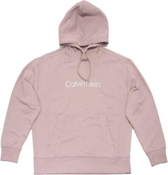 Calvin Klein Mens Logo French Terry Hoodie In Zephyr