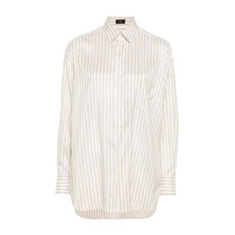 Etro Etro, Shirts, female, Multicolor, Size: XS Beige Striped Natural Shirt