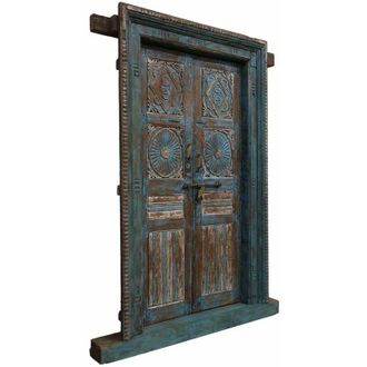 Wanderlust Deco Puerta De Madera Marron 127x19x213h Cm