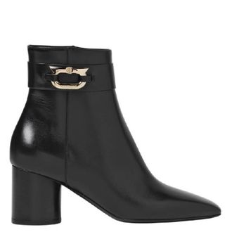 Ferragamo Placida Gancini Ornament Anke Boots, Size 7 C
