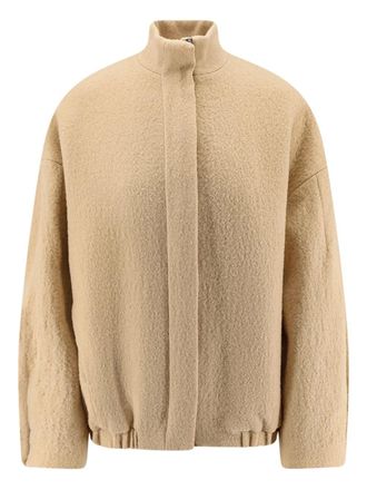 Hevò high-collar jacket - Neutrals