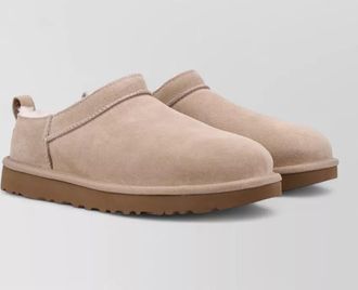 UGG micro slippers pull tab round toe rubber sole
