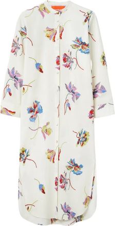 La DoubleJ Chemisier con stampa a fiori - Bianco