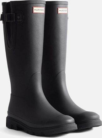 Hunter Womens Hunter Downpour Adjustable Boot Rubber Womens Black Wellington Boots