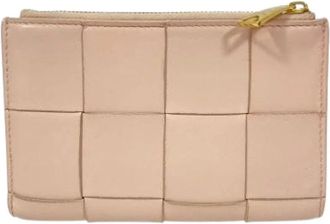 Bottega Veneta Pre-owned Wallets, female, Pink, Size: ONE SIZE Pre-owned Cassette Leather Wallet