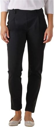 JapanTKY Japan Tky, Broeken, Dames, Zwart, XS, Leer, Slim-fit Broek