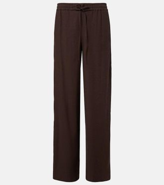 Vince Linen and rayon-blend wide-leg pants