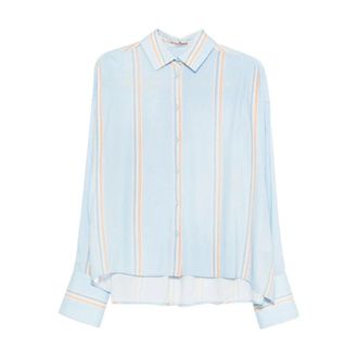 Ermanno Scervino Shirts, female, Blue, Size: 2XS Viscose Shirt