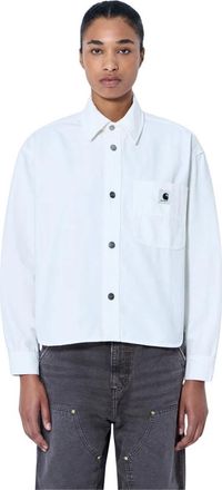 Carhartt Work in Progress Georgia Shirt Jacket - Dames - Overhemden - Wit - S - Katoen - Overhemden