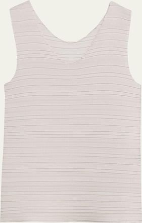 Issey Miyake Jiggly Pleated Plisse Tank Top