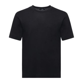 Alpha Studio T-Shirts, male, Black, Size: XL Silk and cashmere black T-shirts and Polos