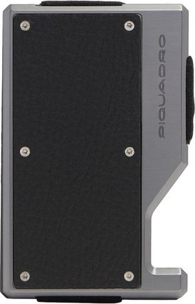 Piquadro Mag Safe Kaarthouder Pp 7203Mosr - Heren - Portefeuilles - Zwart - ONE Size - Leer - Accessoires