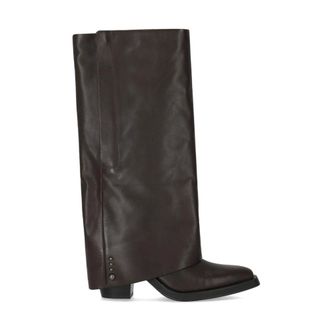 Ash Cowboy & Biker Boots, female, Brown, 6 UK, Studded Heeled Leather Boot