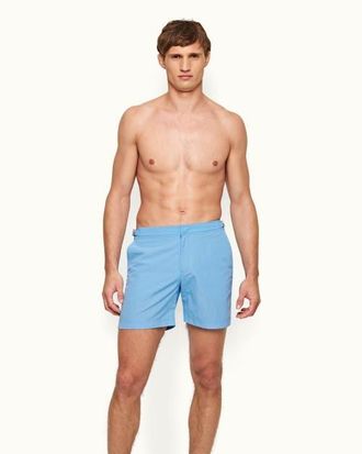 Orlebar Brown Bulldog Mid-Length Swim Shorts in Riviera Ii at Nordstrom, Size 31