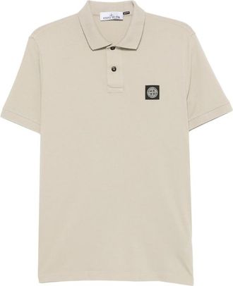 Stone Island Logo-patch Piqu&eacute; Polo Shirt